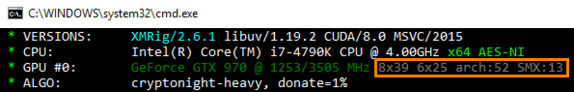 xmrig threads nvidia