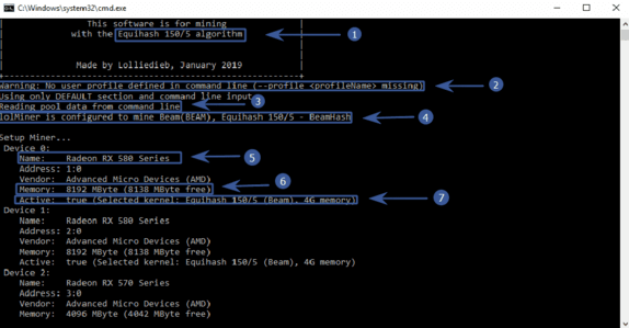 miner console