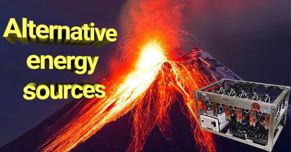 Alternative energy sources for mining