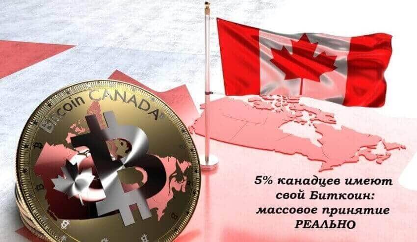 5% канадцев имеют свой Биткоин