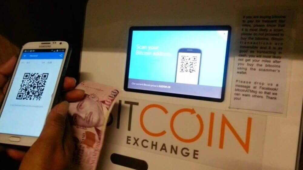 Покупка через Биткоин банкомат
