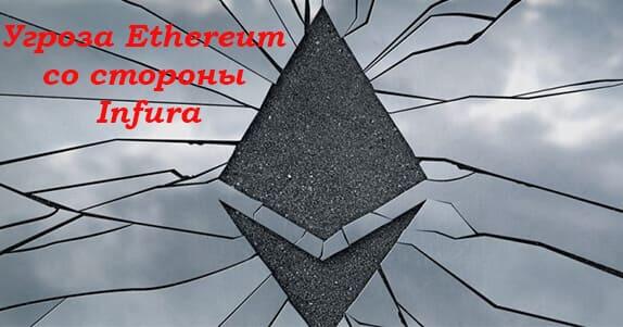 угроза сети Эфира со cтороны Infura
