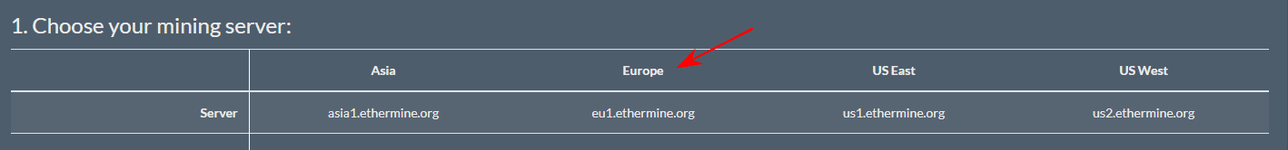 ethermine server v evrope