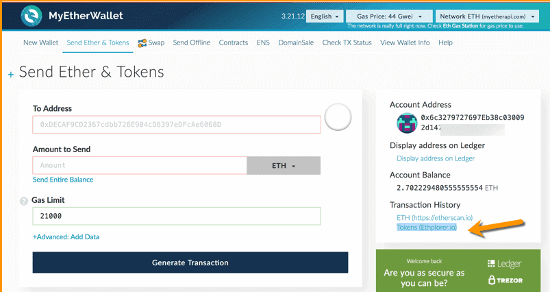myetherwallet peremeshchenie monet Как перевести usdt на ledger